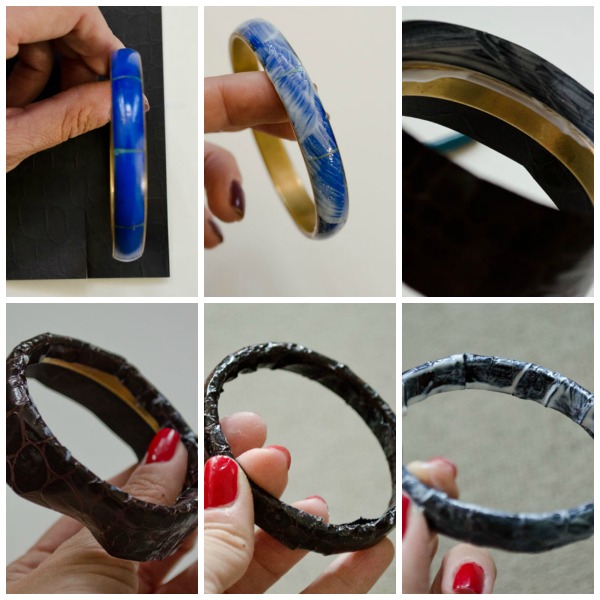 Create a faux leather bracelet with paper!  www.happinessiscreating.com #DIY