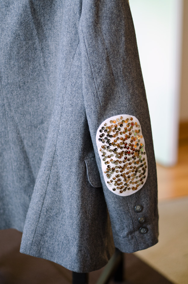 DIY Sequin Elbow Patches - Happiness isCreating